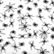 Civaner 3 Sizes 120 Pieces Plastic Spiders Small Plastic Spiders Fake Tiny Spiders Terror Prank Props for Home and Party Decorations, 2 x 1.8 Inch, 1.5 x 0.8 Inch, 0.9 x 0.6 Inch (Simple Style)