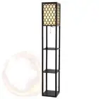 Artiss Floor Lamp Storage Shelf LED Lamps Vintage Standing Reading Light Bedroom