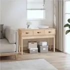 Console Table Solid Wood Pine Wooden Table 114x40x75 cm/76.5x40x75 cm vidaXL