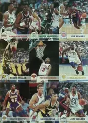 1993-94 HOOPS BASKETBALL UNCUT PROMO SHEET (DAVID ROBINSON, REGGIE MILLER +7