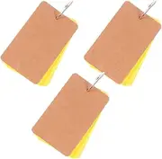 [COHEALI] Blank Paper Memo Pads Ring 3pcs Pocket Size Notepad Memo Notepad Stationery
