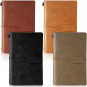 Epakh 4 Pack Vintage Travel Notebook Journal Refillable Journal Diary Planner Pu