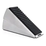 Door Stopper,Heavy Duty Door Stop Wedge Tall Door Stoppers for Bottom of Door, Adjustable Spring Loaded Door Stop Suits BlackSilver