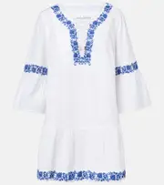 [Heidi Klein] Heidi Klein Cannes cotton beach cover-up AU 14 white