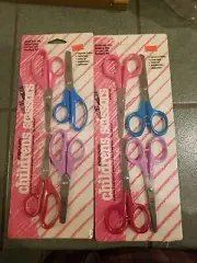 2 - 4 Packs Fiskars Pointed Tip 5" inch 4+ Kids Children's School Scissors Asst