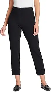 [Yogipace] Belt Loops,Women's Petite/Regular/Tall Cropped Yoga Dress Pants Relaxed Fit Pull-On Straight Leg Pant for Work