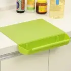 Foldable Slot Cutting Board with Storage Basket Camping Chopping Block Fruit