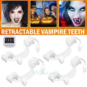 Halloween Retractable Vampire Teeth dentures zombie teeth fangs retractable USA