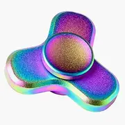 INDISTRACTABLE Metal Fidget Spinner for Adults (Tri Spinner, Iris) Quality Fidget Toy for ADHD