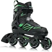PAPAISON Boys Inline Skates Ages 5-8 8-12, Adjustable Size Beginner Roller Skates Blades for Kids Youth