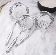 3 packs stainless Steel Big wire strainer Net hot pot Frying oil filter spoon