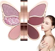 Eye Shadow Palette, 6 Colors Makeup Eyeshadow, Waterproof Eye Shadow, Matte Shimmer Makeup, Glitter Highly Pigmented Colorful Eye Cosmetic, Long-lasting Eye Makeup Palette, for Natural Look