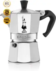Moka Express Stovetop Espresso Maker 4 Cup 5.7oz Italian Coffee Pot Silver
