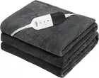Heated Blanket Electric Throw - Soft Rug Plush Fleece Flannel Heating Warming Ru