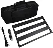 yuksok Guitar Effect Pedal Board with Carry Bag Pedal Board Bag Sturdy Multifunction Metal Effect Pedalboard for Musical Instrument, L