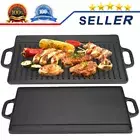 Non-stick Griddle Plate Cast Iron Steak Flat Grill Camping BBQ Skillet Pan MIQ