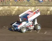 KYLE LARSON #57 BRANDT SPRINT CAR RACING ON TRACK 8X10 GLOSSY PHOTO #N4