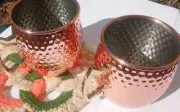 Set of Two (2) New Moscow Mule Hammered Copper Mugs