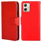 For Motorola Moto G54 5g Case Textured Leather Flip Wallet Phone Cover