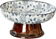 SECFOU Decorative Ceramic Tray Food Plate for Serving Sweets Fruits Jewelry Organizer for Home Decor Unique Pattern Design
