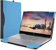 Jarttarn Laptop Case Compatible with ASUS Vivobook S 15 OLED S5506 M5506 2024 15.6'' Notebook,Sleeve PU Leather Detachable Cover Protective Bag (Sky Blue)