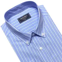 在飛比找ETMall東森購物網優惠-【MURANO】SLIM FIT 長袖襯衫-淺藍細條