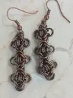 Unique handcrafted chainmaille Chainmail Copper tone Original EARRINGS (Ch1)