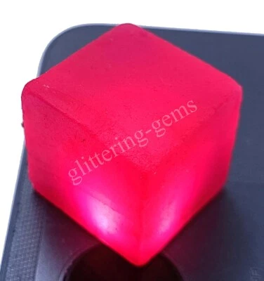 110.00 Ct Natural Red Ruby Cube Rough Dyed Certified IGL Loose Gemstone 5MSZ