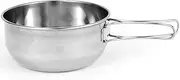 MUNEFE Foldable Camping Cups, Stainless Steel Camping Foldable Bowl, Stainless Steel Hiking Pot Suitable for Outdoor Activities (Small 500ml)