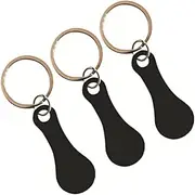 [FOYTOKI] 3Pcs Metal Shopping Trolley Tokens Keychains Lightweight Key Ring Holders for Shopping Carts Portable Hanging Tokens for Easy Access