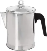 Primula Today Aluminum Stove Top Percolator Maker Durable, Brew Coffee Silver