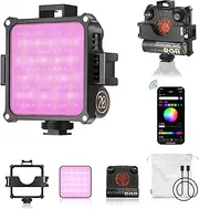ZHIYUN [Official] FIVERAY M20C RGB Video Light, 20W Portable Camera Light, HSI Mode, TLCI 96+, Temperature 2500K-10000K with 10 Light Effects, Support App Control and PD Fast Charge