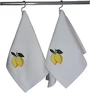 Lemon Fingertip Towel Set Highly Absorbent SPA Gym Guest Shower Towels 11x18 inches Holiday Decorations (Yelllow, 2)
