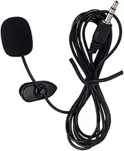 ibasenice Podcast Microphone Compact Black Lapel -Directional Mini Recording 3.5mm Compatible for Mp3 Computer Tablet