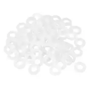 85Pcs M8 Nylon Flat Washers Plastic Washer 8mm ID 16mm OD 1.5mm Thick, White