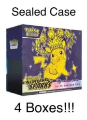 Pokemon Center Sealed Case! 4 SURGING SPARKS Pokemon Center Elite Trainer Box!