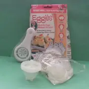 6 Egg Coddlers with Egg Separator Hard Boiled Eggs without the Shell by Eggies
