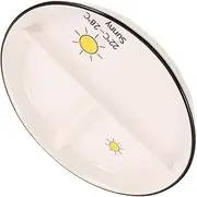 JECOMPRIS Multi Functional Ceramic Divided Plate for Reusable Porcelain Dish Stylish Compartment Design for Portion Control Microwave and Oven Safe for Home Dining