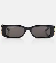 [Balenciaga] Balenciaga Dynasty rectangular sunglasses One Size black