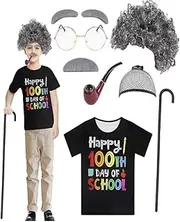 Blossom Costumes Grandpa Old Man Costume Child Boys 100 Days Shirt School Book Week Set