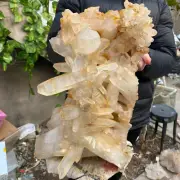 26.4lb Large Natural Clear White Quartz Crystal Cluster Rough Healing Specimen