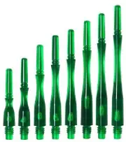 COSMO FIT SHAFT GEAR HYBRID-SPINNING DART SHAFTS - CLEAR GREEN - SET OF 3