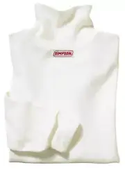 Simpson SI20102L Soft Knit Nomex Underwear Large White Top SFI & Fia ApprOved
