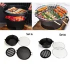 Portable Korean Japanese Hibachi Cast Iron Charcoal BBQ Grill Fire Pit Stove