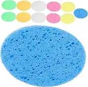 LALADEFIEE 12pcs Face Cleanser Makeup Remover Sponge Set Face Pad Exfoliating Pads Facial Sponge Face Wash Sponges for Women Portable Face Scrubber