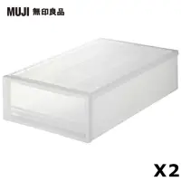 在飛比找momo購物網優惠-【MUJI 無印良品】PP衣裝盒/小/2入