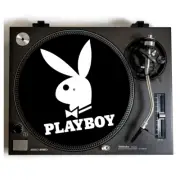 Playboy DJ Turntable Slipmat - Anti-Static Mat for Vinyl LP Record Players & DJs