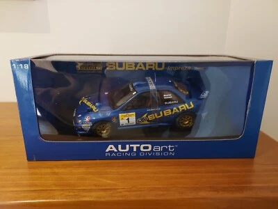 AUTOart 1:18 Subaru WRX STi Possum Bourne Saxon Safari 1999 WRC Rally Car Model