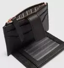 MIMCO Womens LEATHER CLASSICO DUO 6 Card Slots Wallet Card holder In BLK R/GOLD