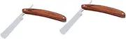 FRCOLOR Single Blade Razor Men's Shaving Tool Wooden Handle Beard Trimmer Multi-use Shaver for Hair Eyebrows